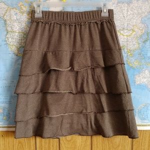 Matilda Jane Brown Acorn Finn Teir Ruffle Skirt S